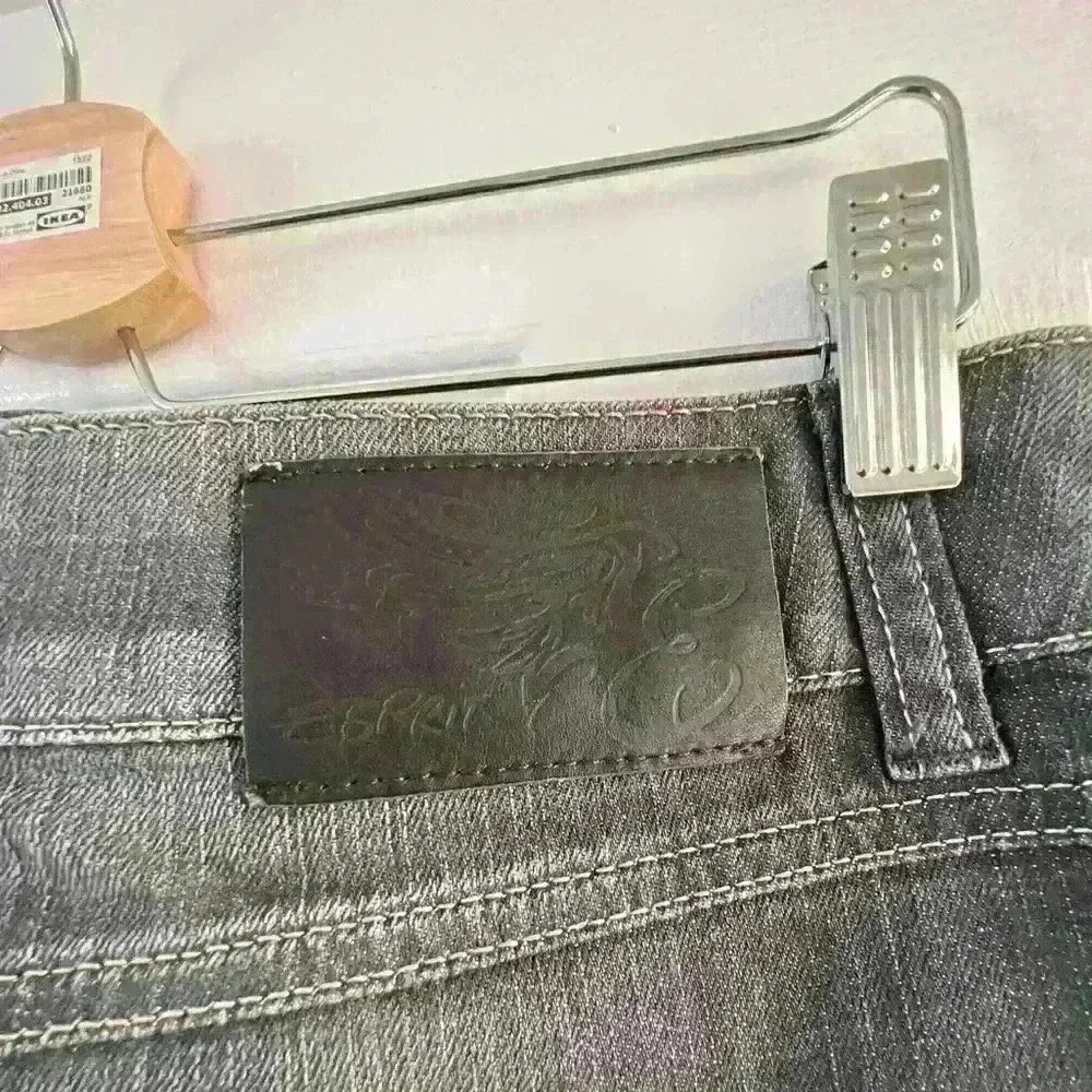 ESPRIT denim gray wash mini skirt.